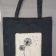 Textile bag with dandelions machine embroidery design