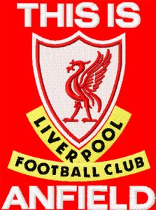 Anfield LFC logo embroidery design