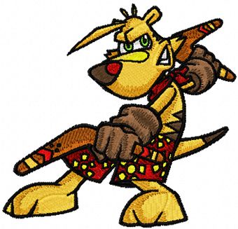 ty the tasmanian tiger embroidery