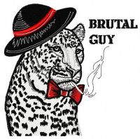 Brutal guy embroidery design