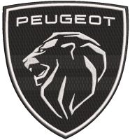 Peugeot shield logo embroidery design