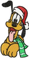 Pluto Christmas embroidery design