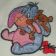 Sad Baby Eeyore with teddy bear embroidered