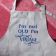 Kitchen apron with funny written free embroidery