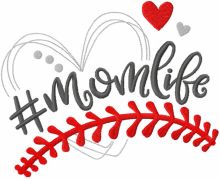 Hashtag momlife embroidery design