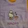 Embroidered Hello Kitty loves chinese food on bib