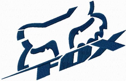 Fox Racing alternative logo machine embroidery design