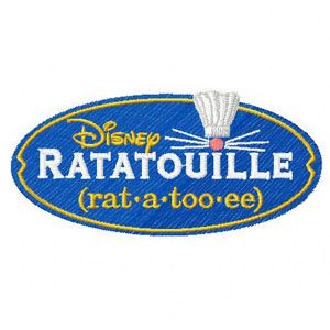 Ratatouille Logo embroidery design