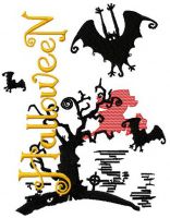 Halloween theme embroidery design
