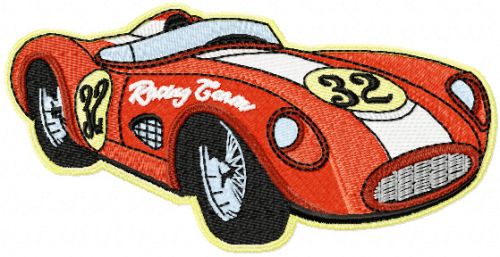 Retro Vintage Sport Car machine embroidery design