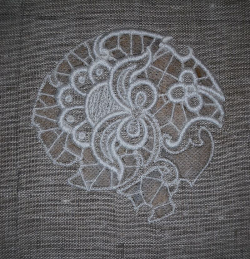 Cutwork machine embroidery design