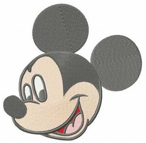 Mickey Mouse happy muzzle machine embroidery design