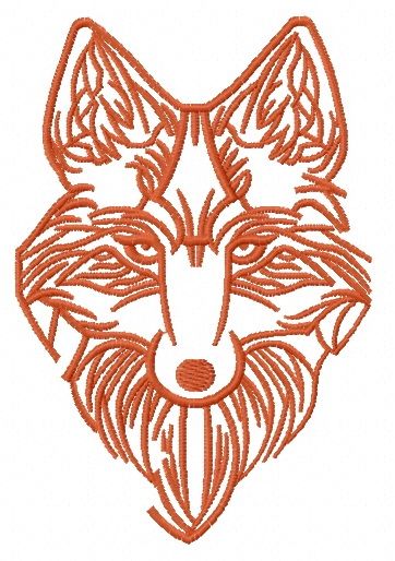 Tribal wolf 6 machine embroidery design