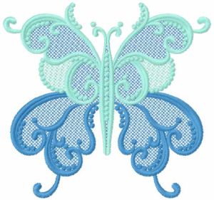 Butterfly lace embroidery design