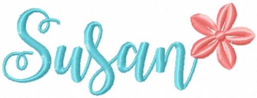Susan name free embroidery design