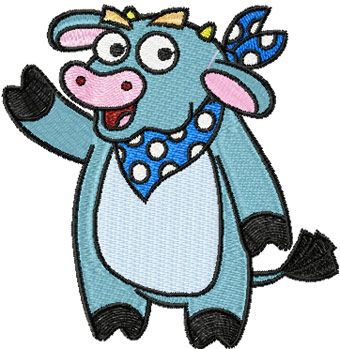 Cow - Dora the Explorer's friend machine embroidery design