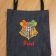 Shopping bag with Coat of Arms of Hogwarts logo embroidery design