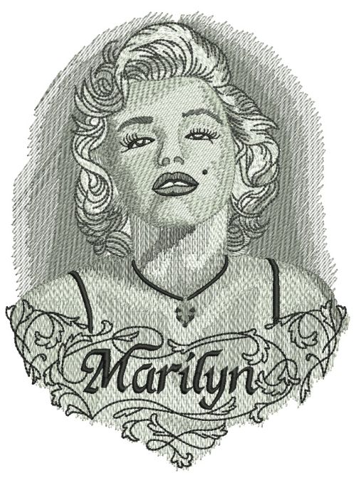 Gorgeous Marilyn machine embroidery design