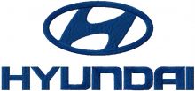 Hyundai logo embroidery design