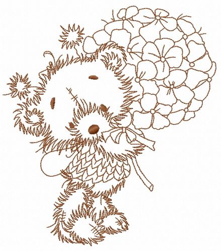 Teddy bear fairy 2 machine embroidery design