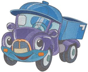 Funny truck embroidery design