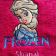 Bath towel with embroidered Elsa