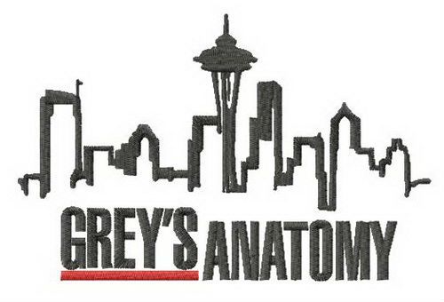 Grey's Anatomy Seattle machine embroidery design