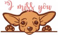 Chihuahua puppy free embroidery design