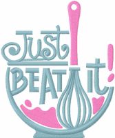 Just beat it embroidery design