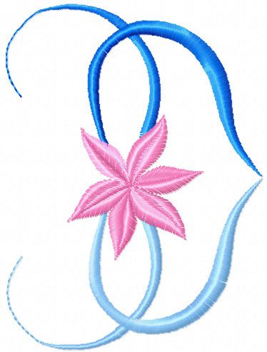 Flower Heart free machine embroidery design