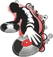 Disco Man embroidery design