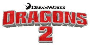 How to train your dragon 2 logo embroidery design