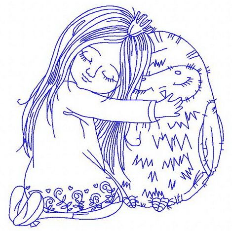 Friendship with owl 3 machine embroidery design