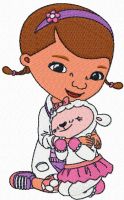 Doc McStuffins and Lambie embroidery design