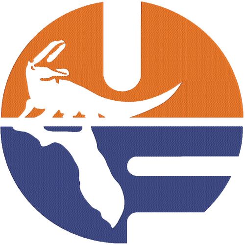 University of Florida Gators logo embroidery design
