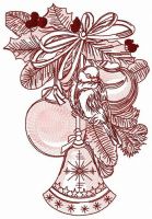 Merry Christmas with tit embroidery design