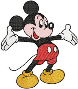 Mickey Mouse Welcome embroidery design