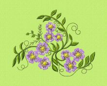 Don't forget flowers embroidery design