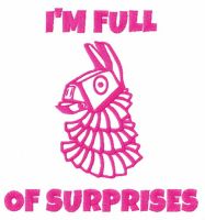 Full of surprises embroidery design
