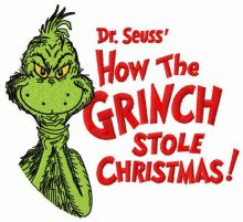 How the Grinch stole Christmas embroidery design