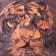 Embroidered tiger muzzle design