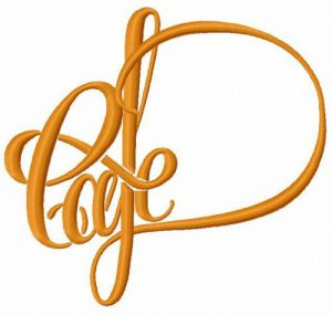 Cafe embroidery design