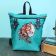 Handbag with fox dreamcatcher embroidery design