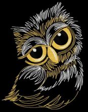 Sleepy owl 2 embroidery design