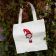Shopping bag with Christmas gnome design