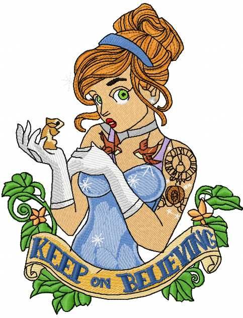 Keep on believing embroidery design 2