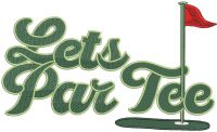 Lets Par Tee embroidery design