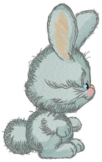 Small cute bunny machine embroidery design