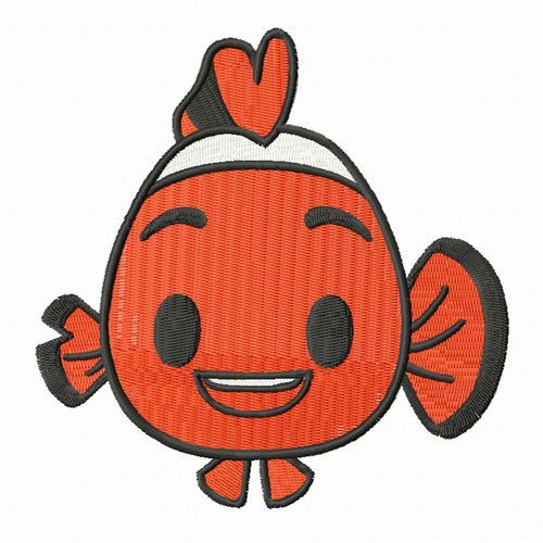 Happy Marlin machine embroidery design