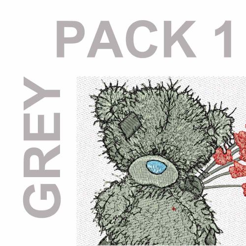 Grey pack teddy embroidery collection